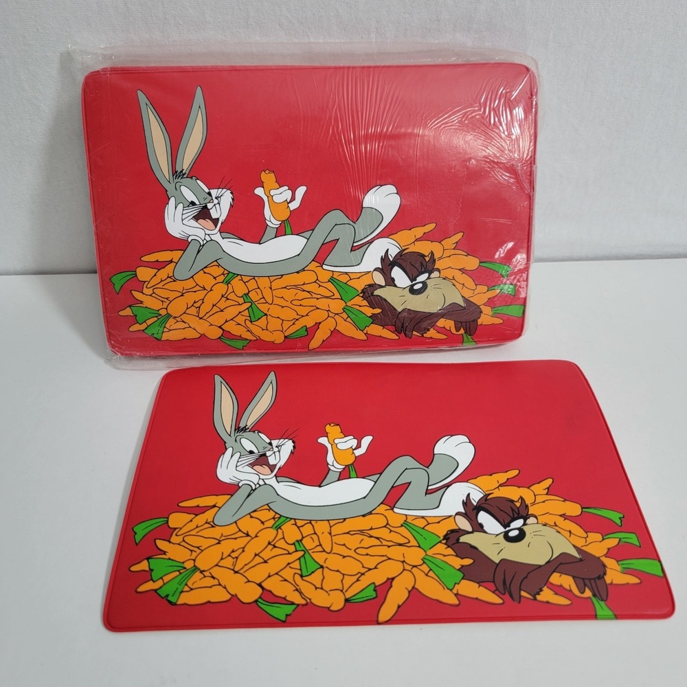 Warner Brothers Store Bugs Bunny And Tasmanian Devil kida Placemats NEW‎ VINTAGE